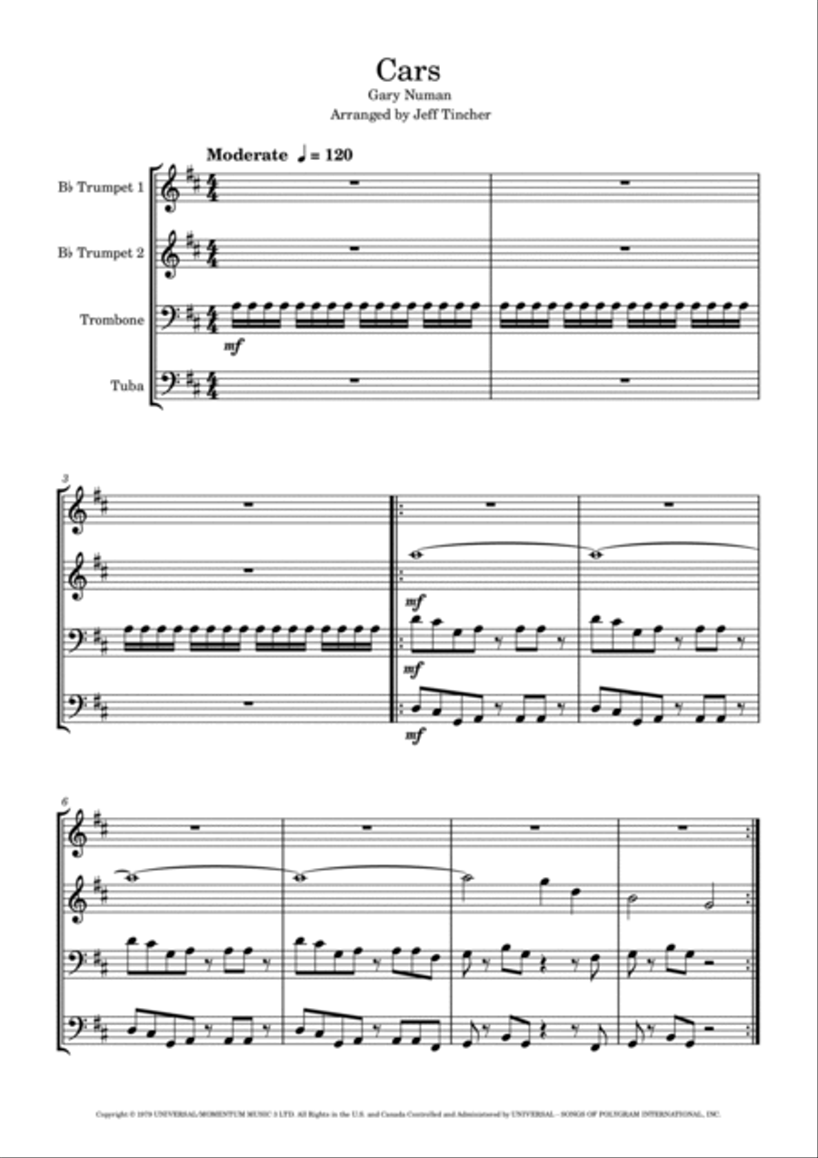 Cars Brass Ensemble scores gallery preview page 2