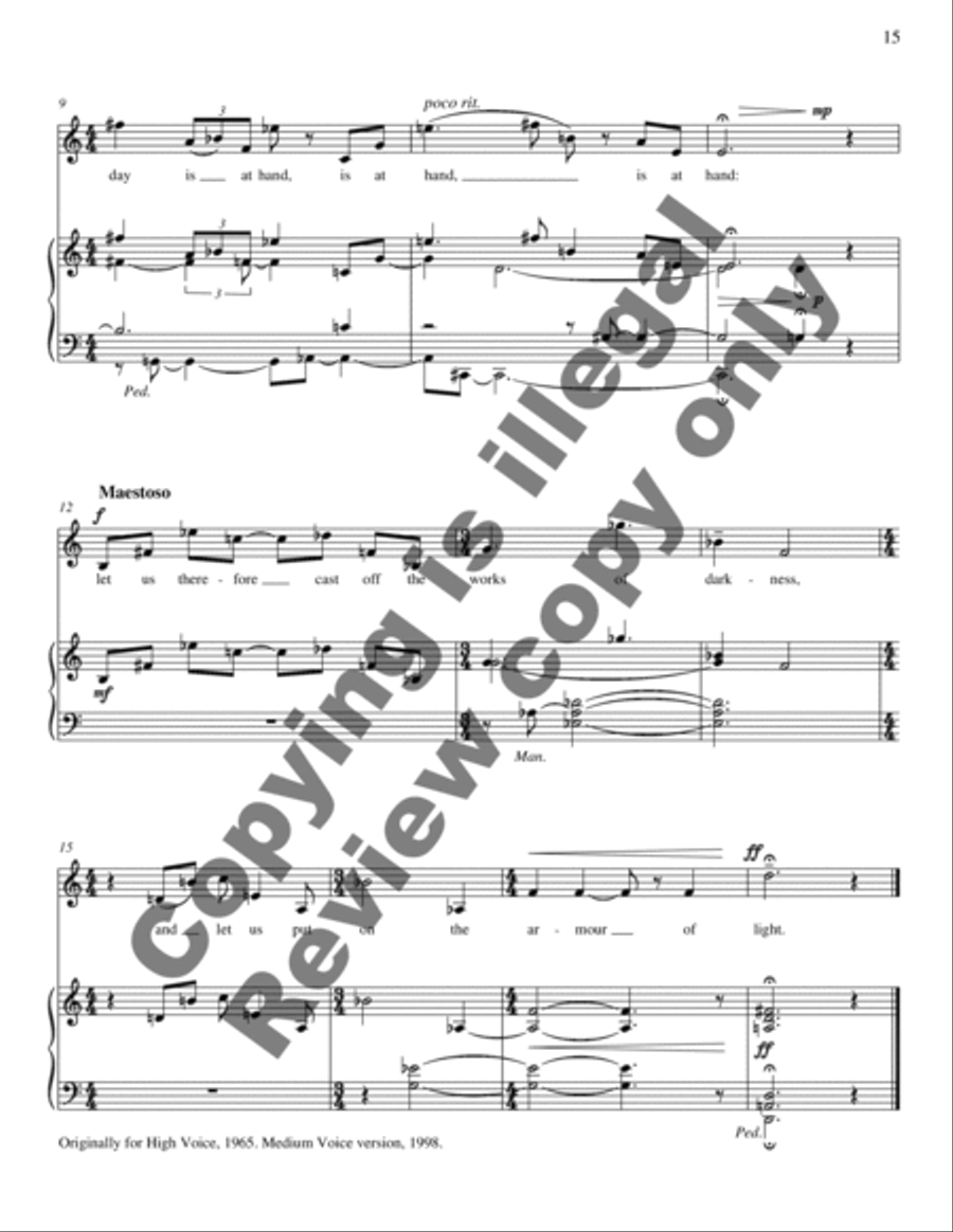 Letters from Saint Paul (Vocal Score) Cello scores gallery preview page 14