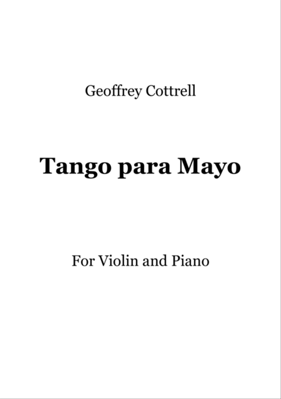 Tango para Mayo Tango para Mayo Violin Solo scores gallery preview page 1