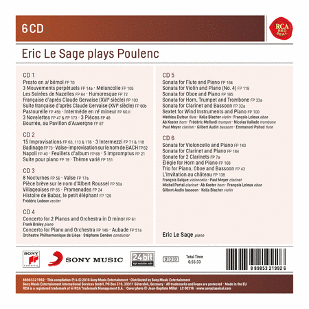 Eric Le Sage plays Francis Poulenc [Box Set]