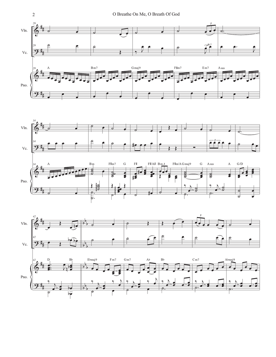 O Breathe On Me, O Breath Of God (Duet for Violin and Cello) String Duet scores gallery preview page 2