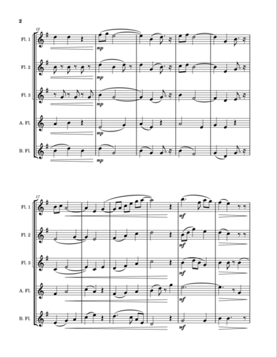 A Drift of Swans Woodwind Quintet scores gallery preview page 2