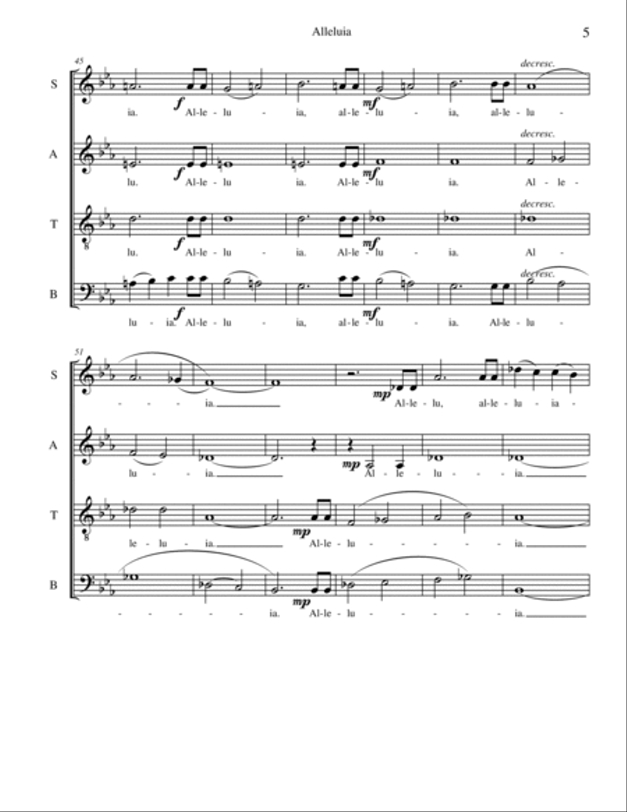 Alleluia 4-Part scores gallery preview page 5