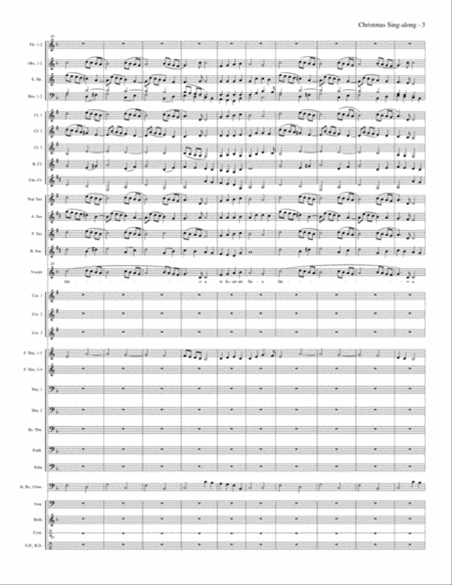 Christmas Sing-Along Christmas Sing-Along Concert Band scores gallery preview page 7