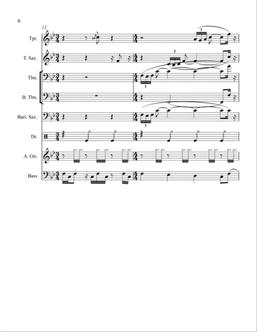 Reggae#2 Reggae#2 Jazz Ensemble scores gallery preview page 6