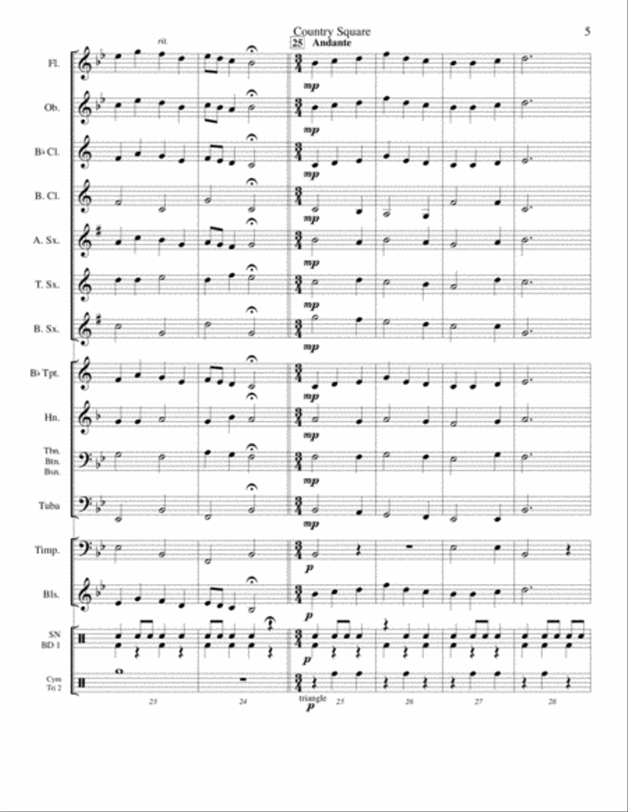 Country Square Country Square Concert Band scores gallery preview page 5