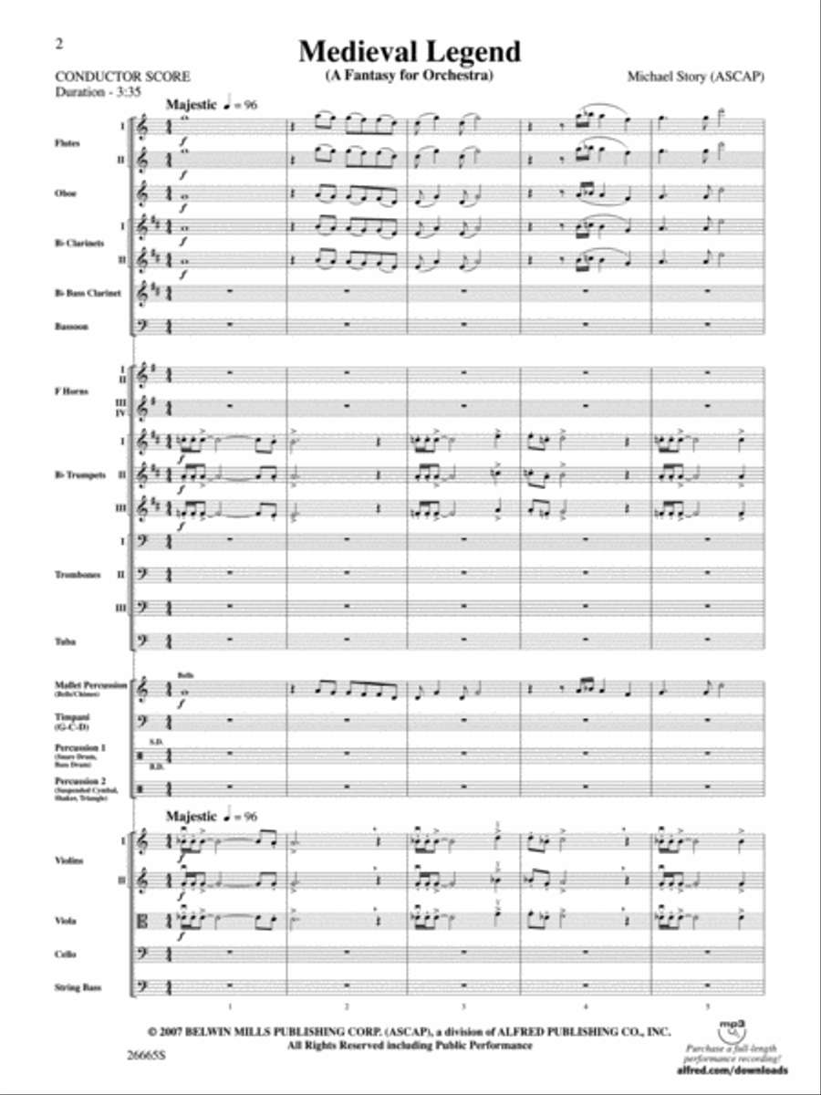 Medieval Legend Full Orchestra scores gallery preview page 2