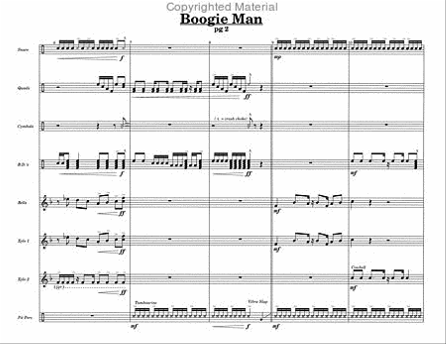 Boogie Man Percussion Ensemble scores gallery preview page 4