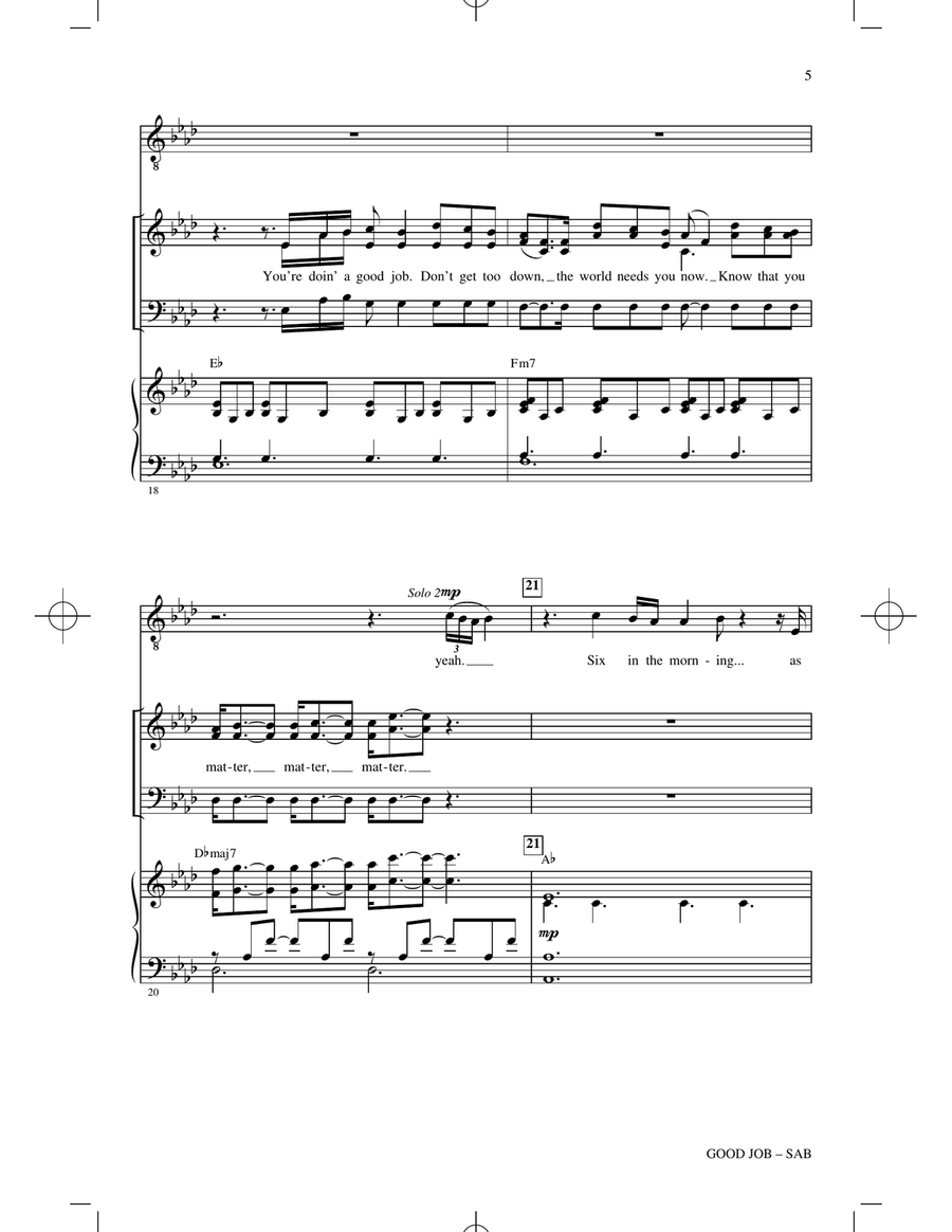 Good Job (arr. Roger Emerson) 3-Part scores gallery preview page 4