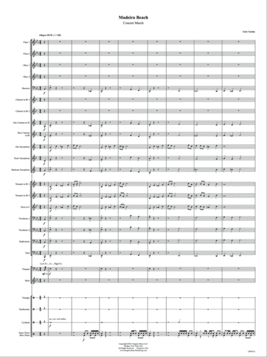 Madeira Beach Concert March Concert Band scores gallery preview page 3