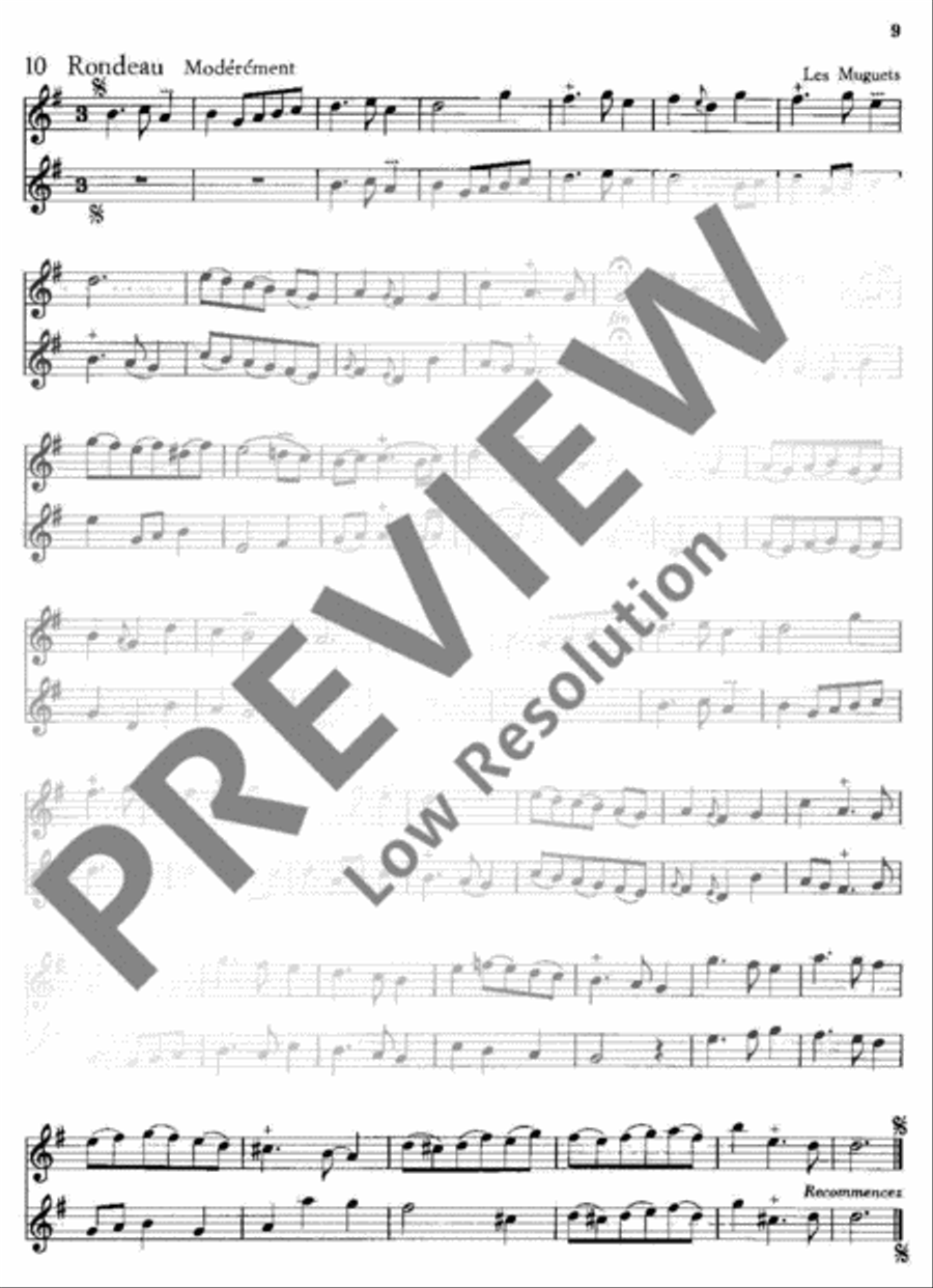 55 Easy Pieces Flute Duet scores gallery preview page 10