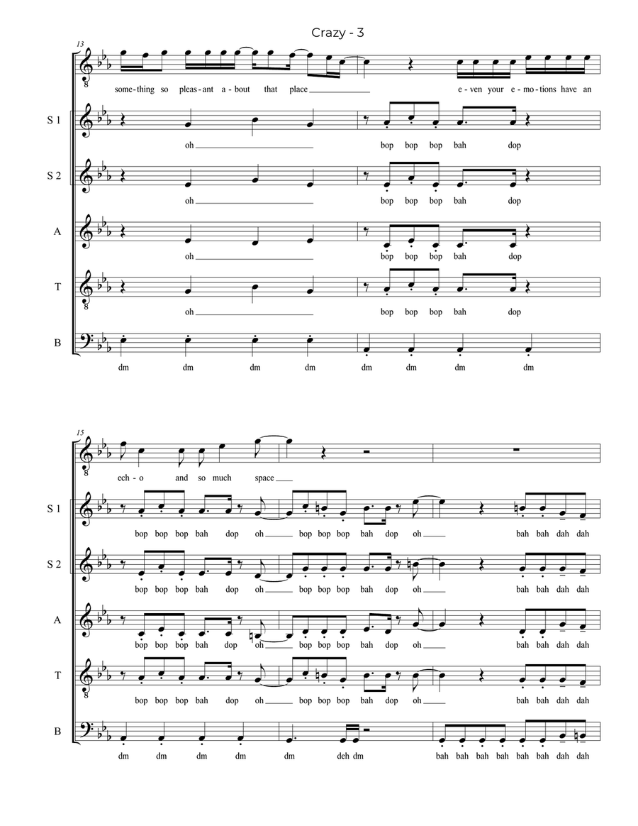 Crazy 4-Part scores gallery preview page 3