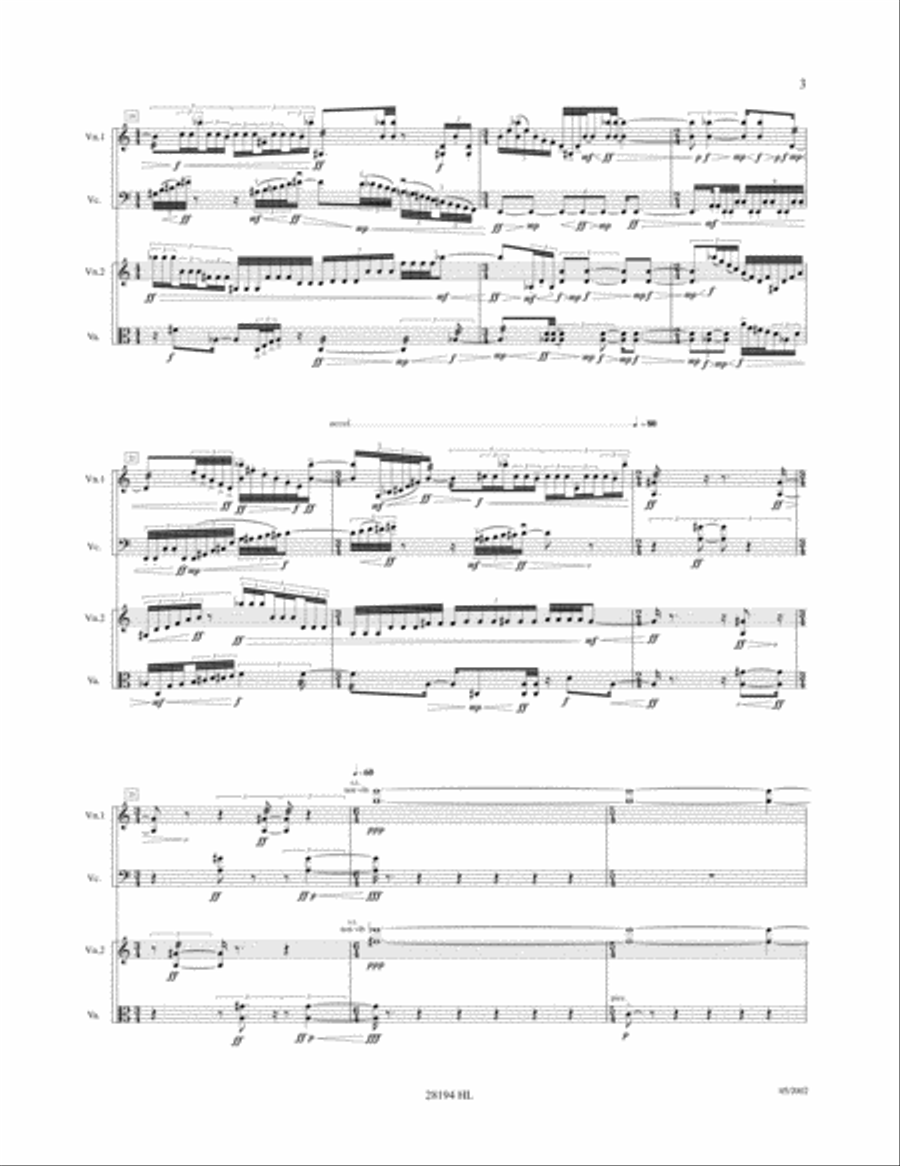 Pieces pour quatuor a cordes (4) Bleu - Les Fees - L'Ivresse - BWV 1007 String Quartet scores gallery preview page 4