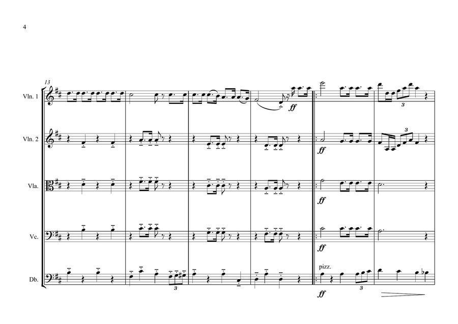 Angolan National Anthem for String Orchestra (World National Anthem Series) String Orchestra scores gallery preview page 4