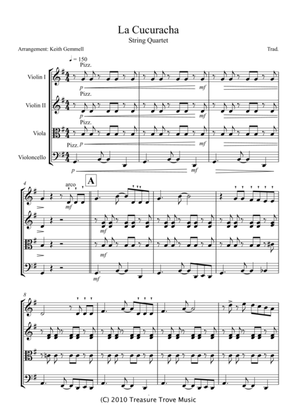 La Cucuracha – String Quartet