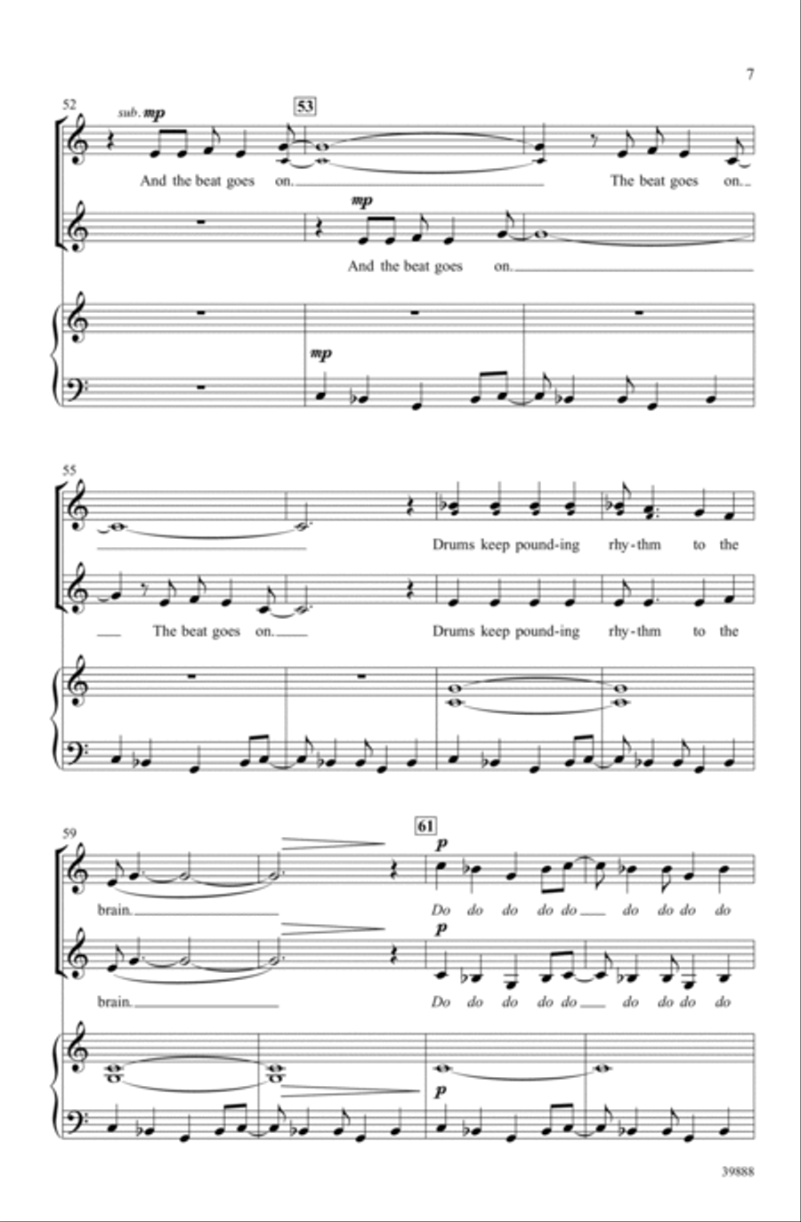 The Beat Goes On Choir scores gallery preview page 6