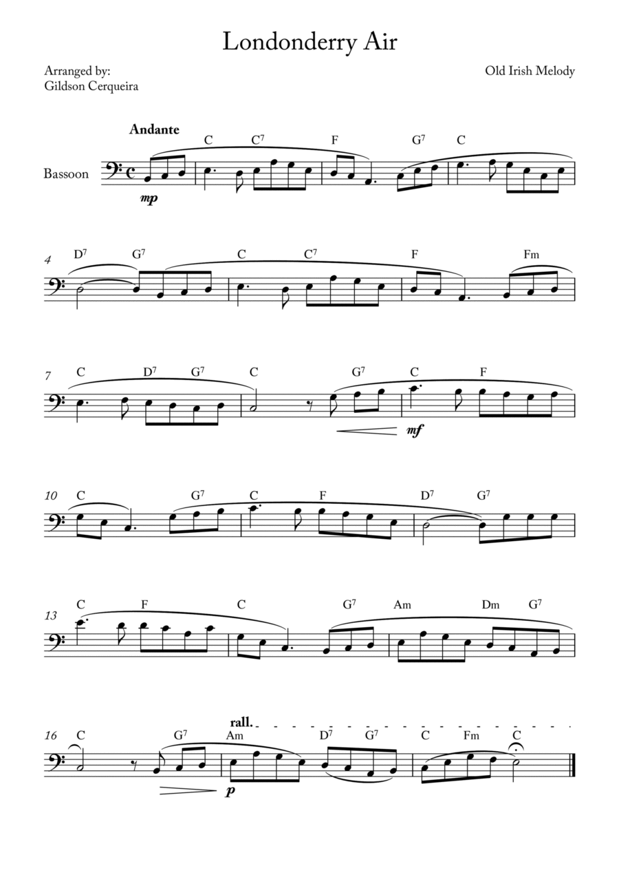 Londonderry Air Chamber Music scores gallery preview page 1
