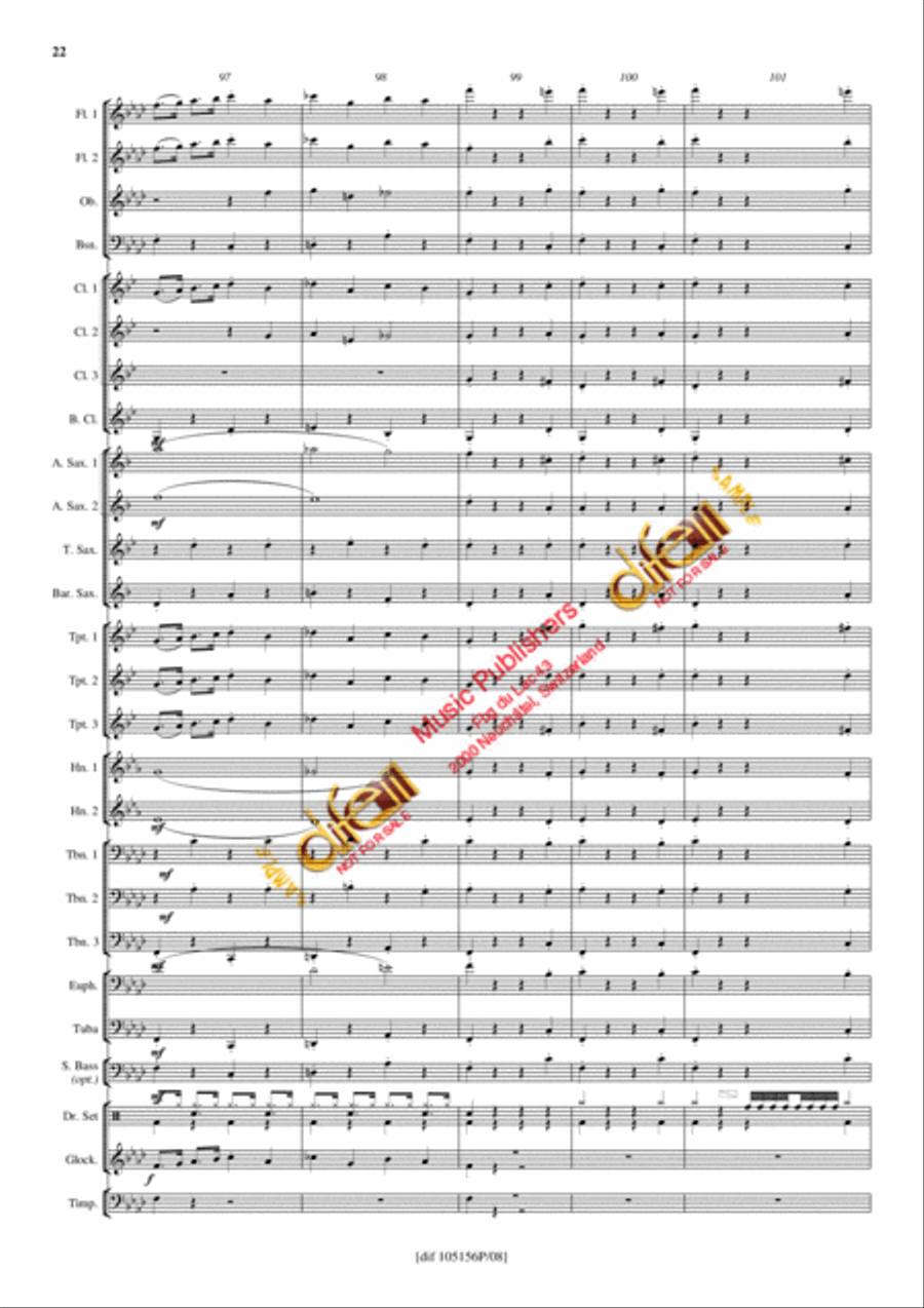 Theme from Inspector Gadget Concert Band scores gallery preview page 21