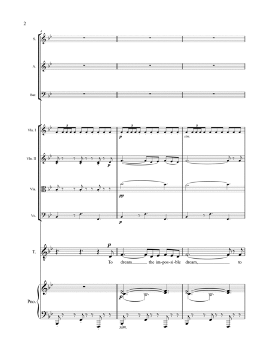 The Impossible Dream (the Quest) Large Ensemble scores gallery preview page 2
