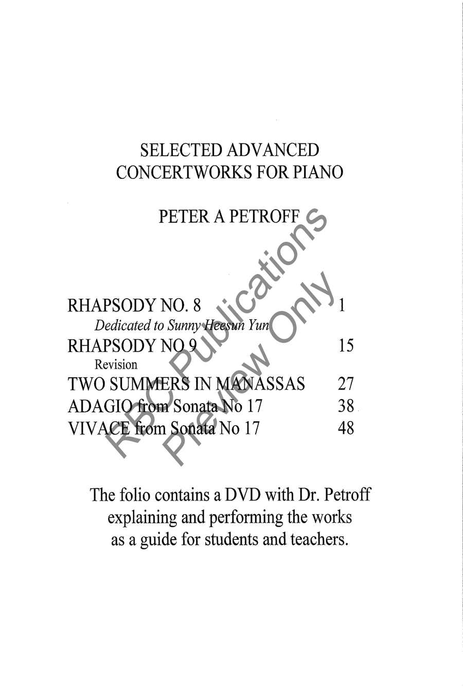 Selected Advanced Concertworks Piano Solo Collection Piano Solo scores gallery preview page 3