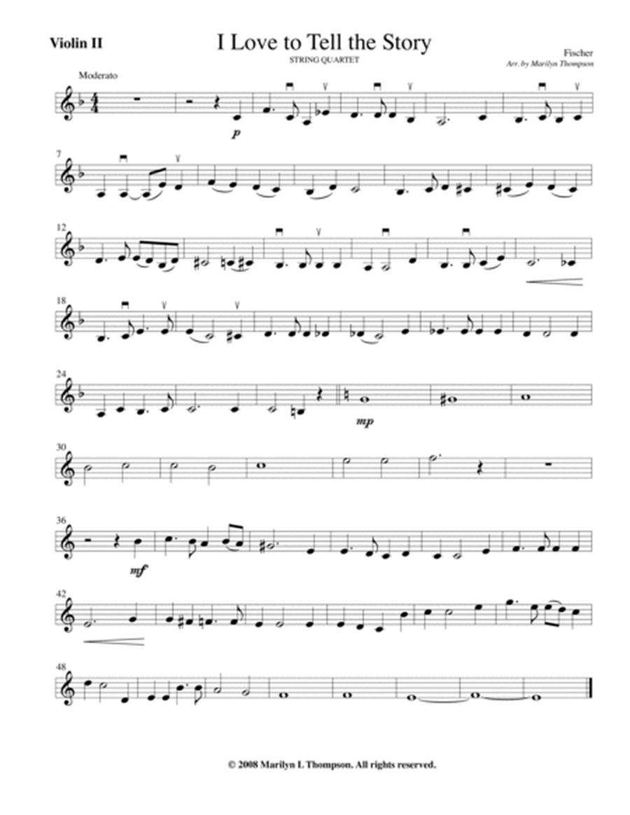I Love to Tell the Story--String Quartet.pdf image number null