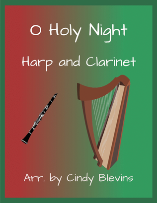 Book cover for O Holy Night, for Harp and Clarinet