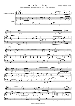 Air on the G String - INTERMEDIATE (soprano sax & piano)