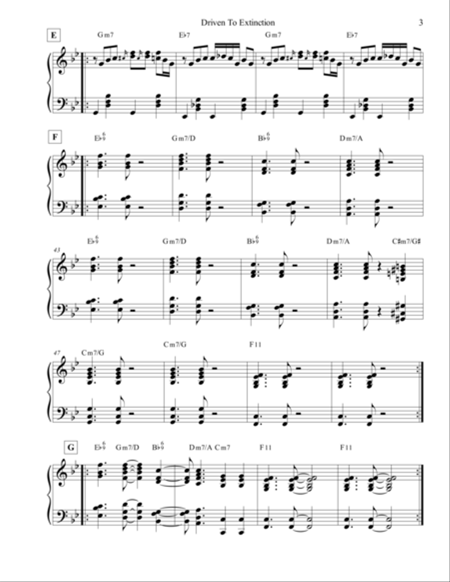 Driven To Extinction Piano Solo scores gallery preview page 4