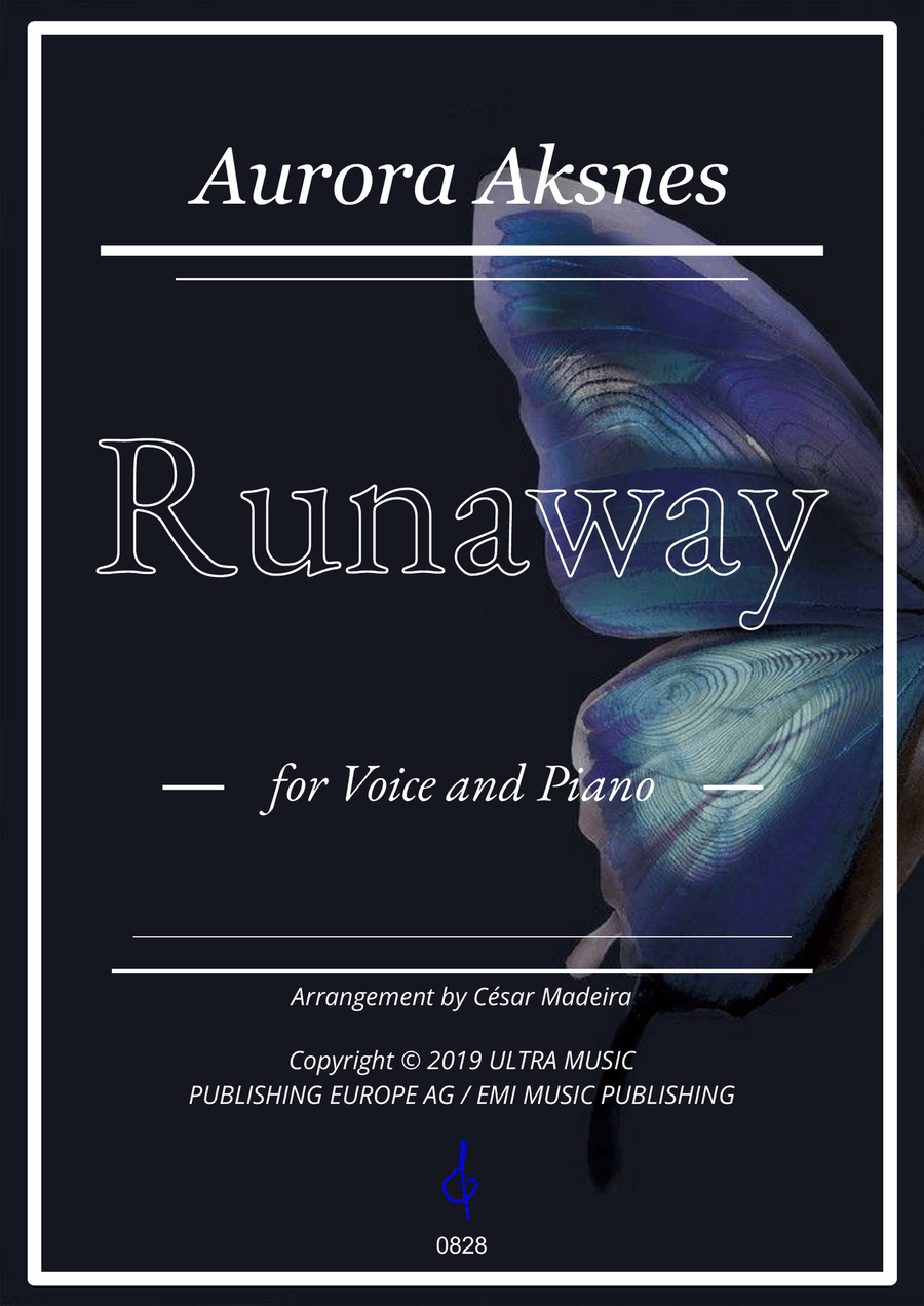 Runaway Runaway Piano, Vocal scores gallery preview page 1
