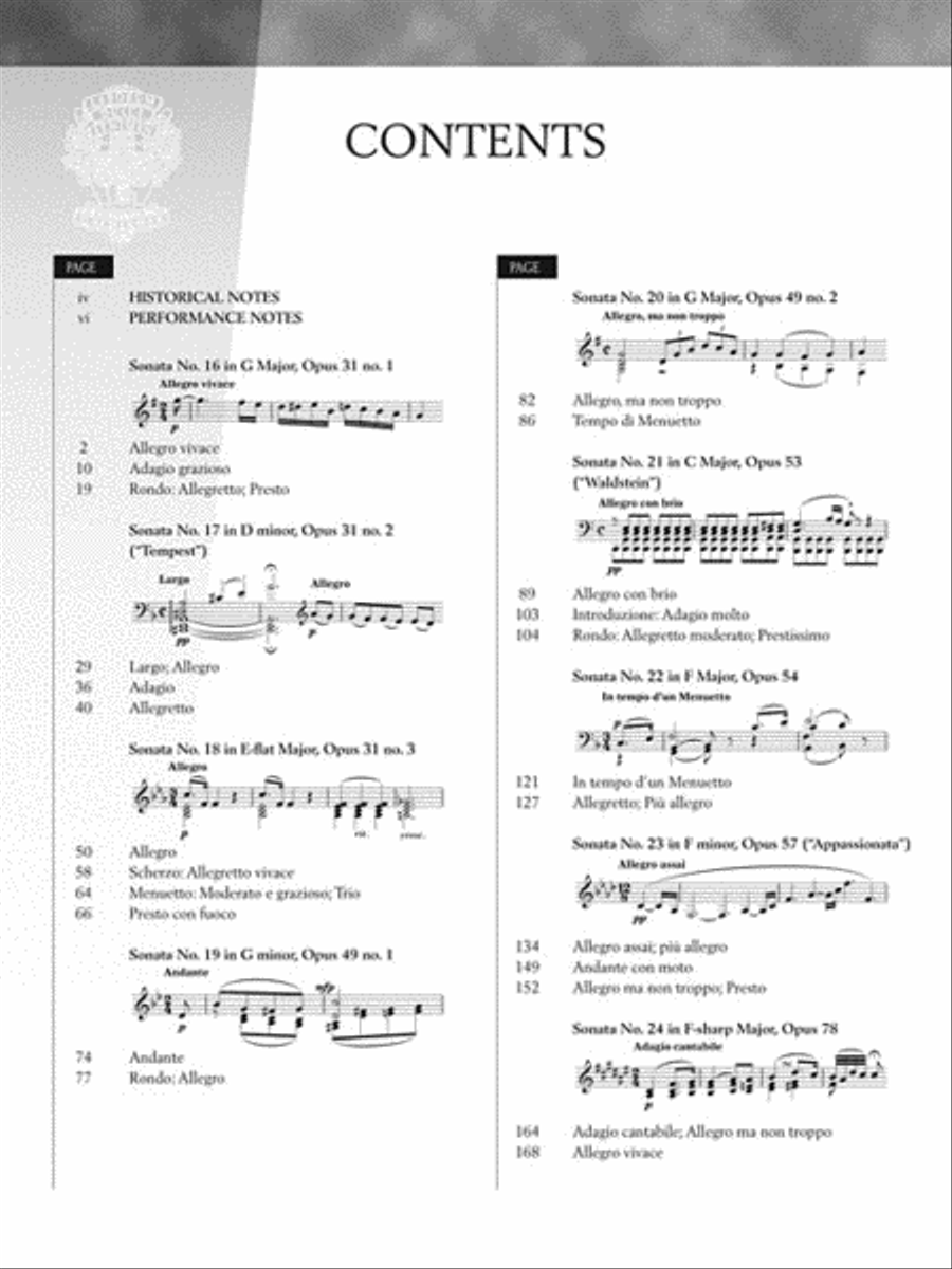 Beethoven - Piano Sonatas, Volume II - Book Only Piano Solo scores gallery preview page 3