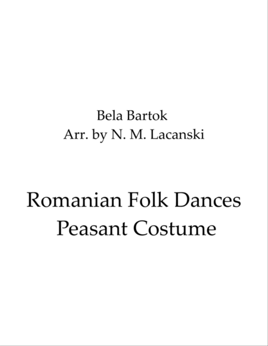 Romanian Folk Dances Peasant Costume Clarinet Solo scores gallery preview page 1