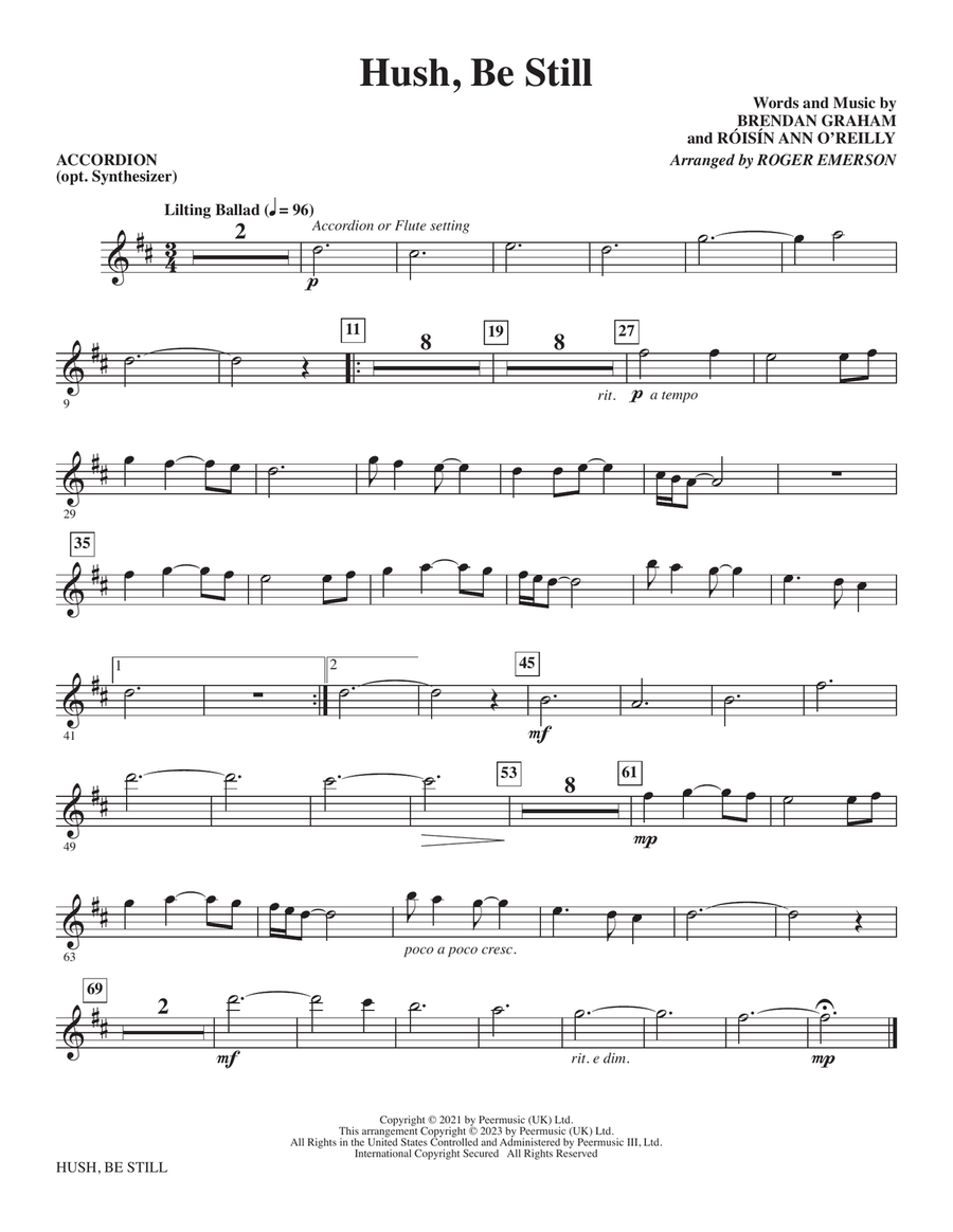 Hush, Be Still (arr. Roger Emerson) - Accordion/opt. Synthesizer