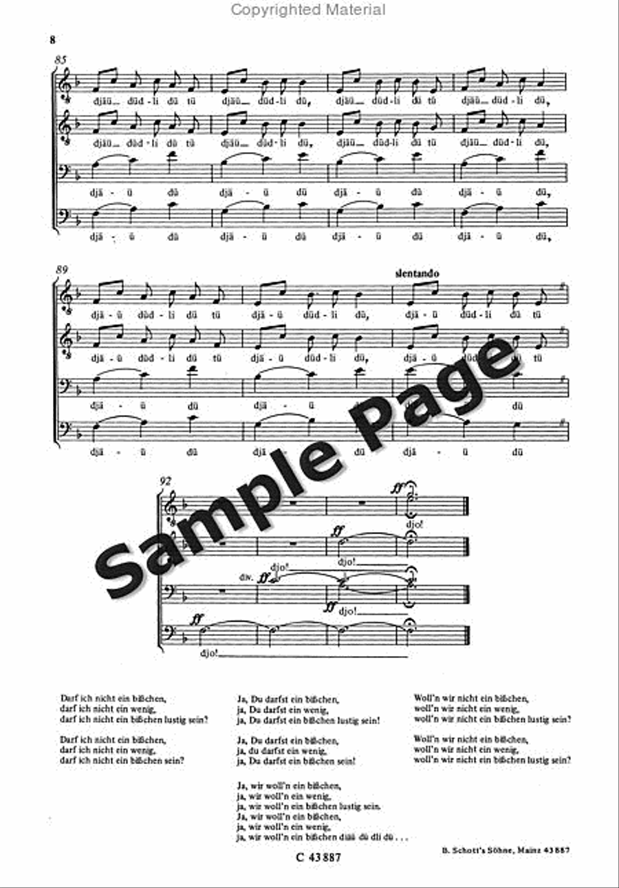 Jodler Ttbb TTBB scores gallery preview page 9