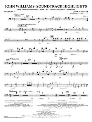 John Williams: Soundtrack Highlights (arr. Ted Ricketts) - Trombone 2