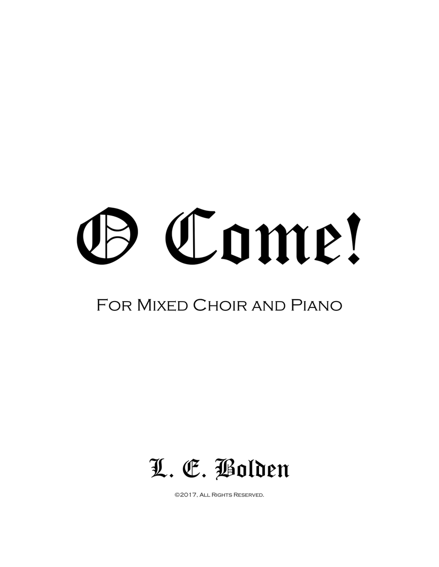 O Come! O Come! 4-Part scores gallery preview page 2