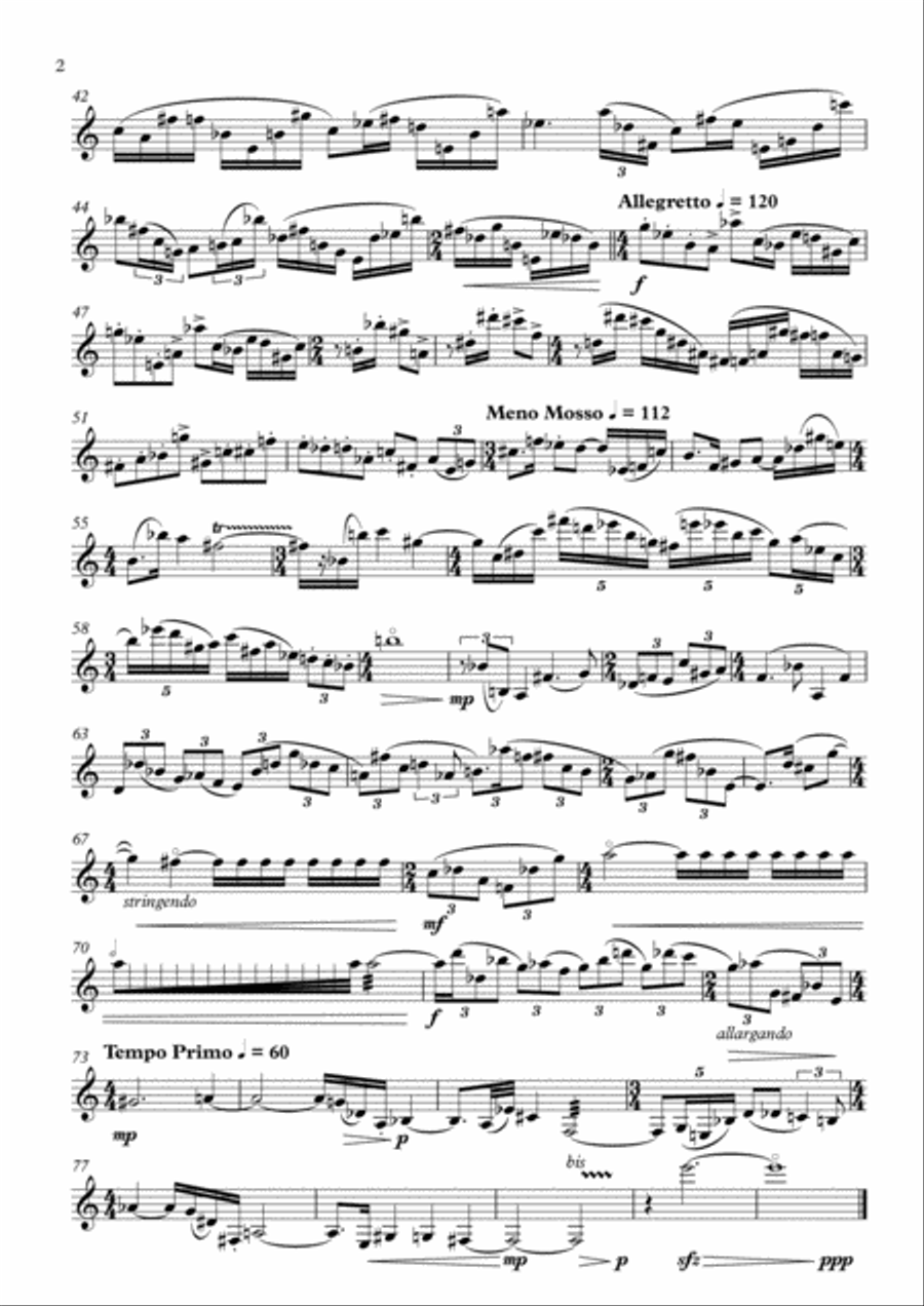 Tre Miniature Tre Miniature Clarinet Solo scores gallery preview page 2