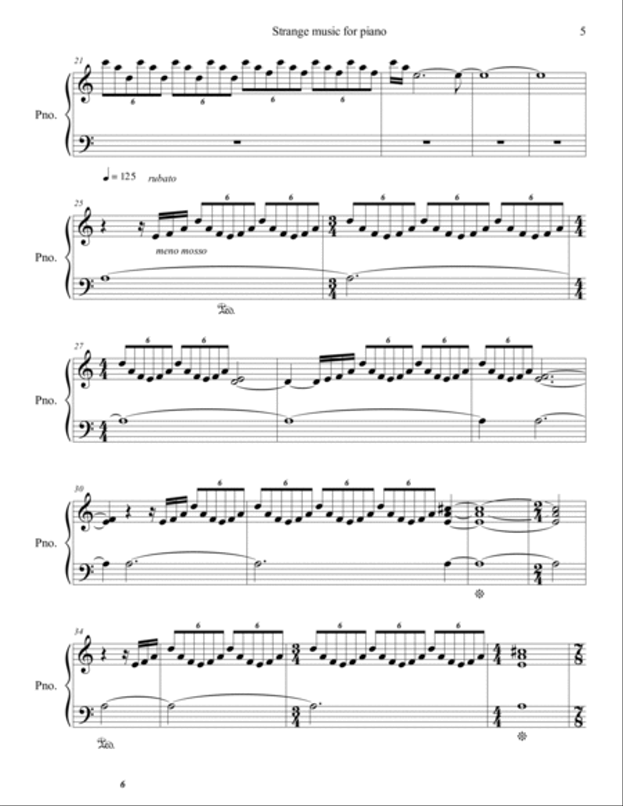 A strange music for piano Piano Solo scores gallery preview page 5