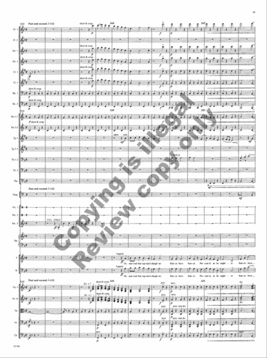 American Folk Song Suite (Orchestra Score) Choir scores gallery preview page 105