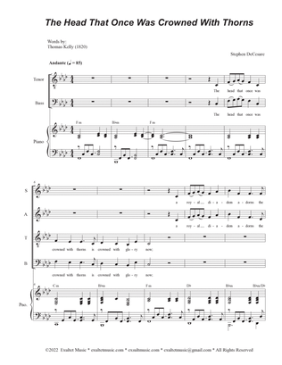 The Head That Once Was Crowned With Thorns (Vocal Quartet - (SATB)