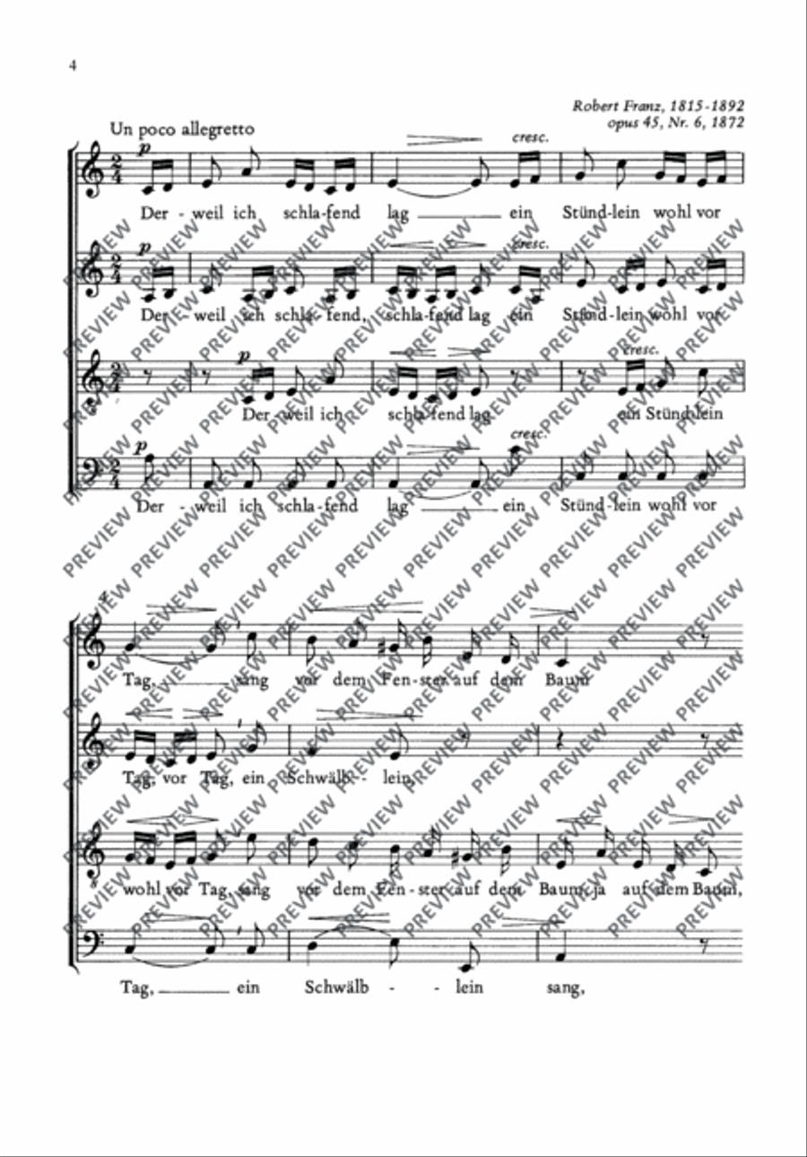 An hour before daybreak 4-Part scores gallery preview page 5
