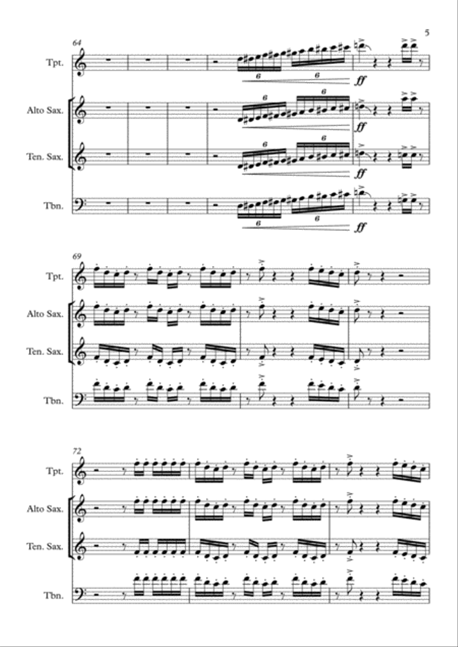 Uptown Funk Uptown Funk Small Ensemble scores gallery preview page 5