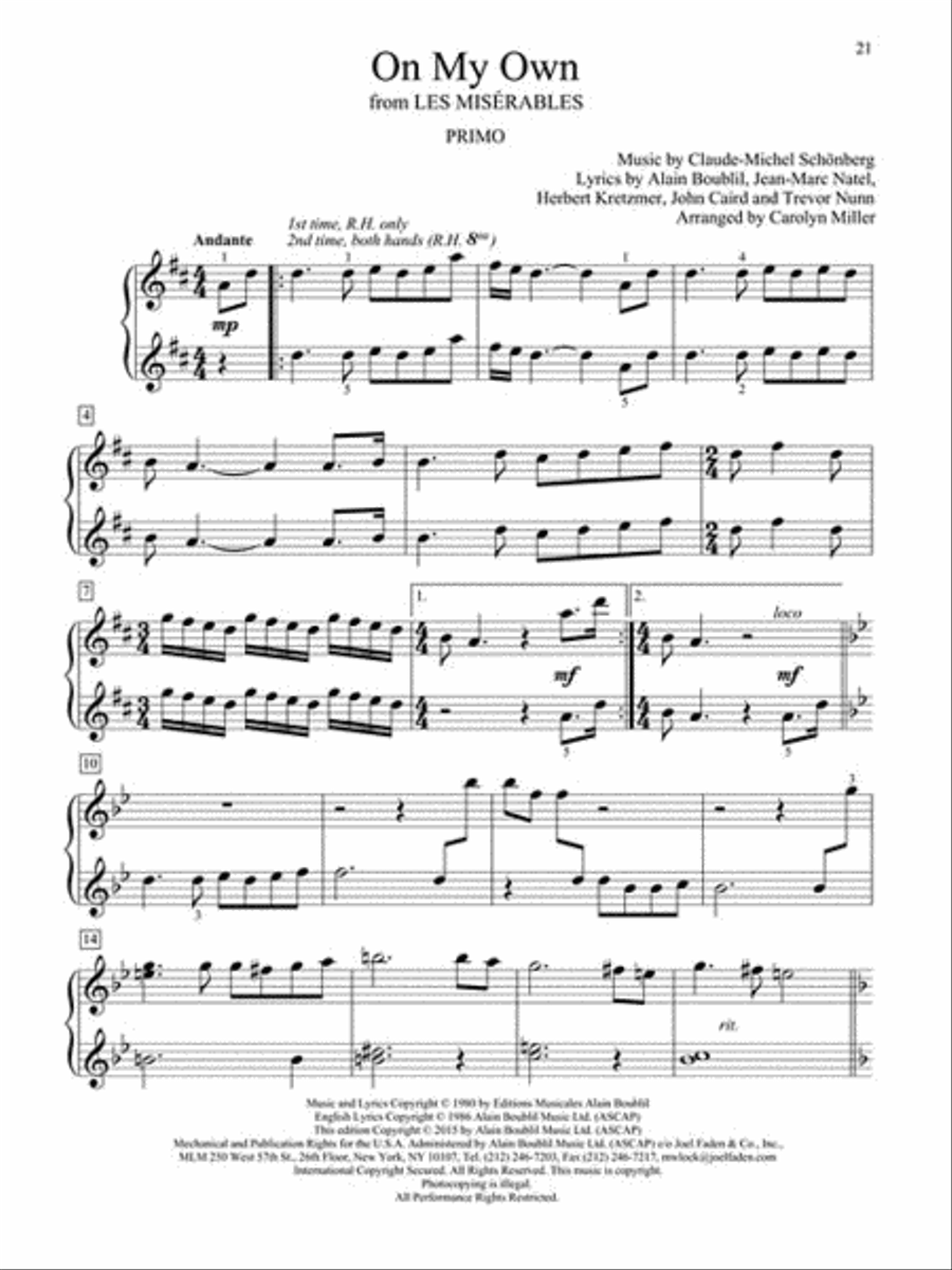 Easy Broadway Duets Easy Broadway Duets Easy Piano scores gallery preview page 4
