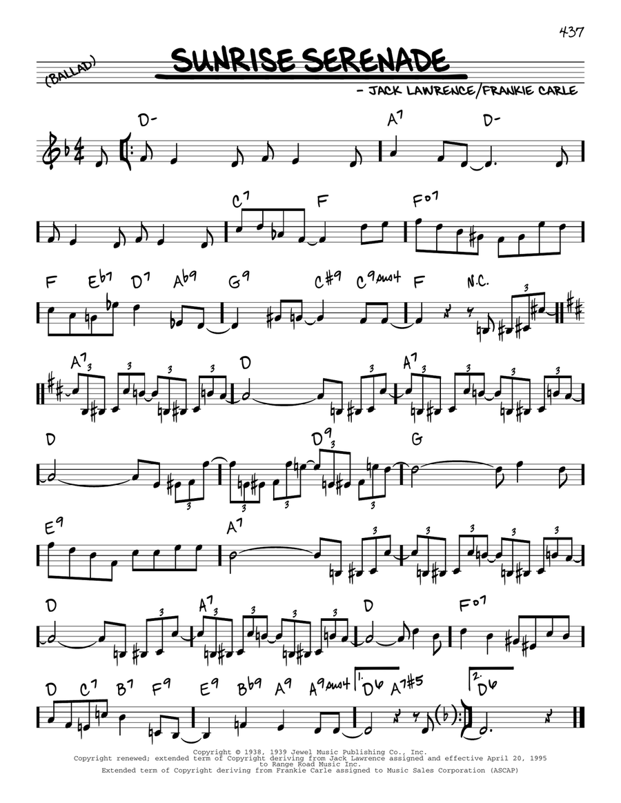 Sunrise Serenade Sunrise Serenade Piano scores gallery preview page 1