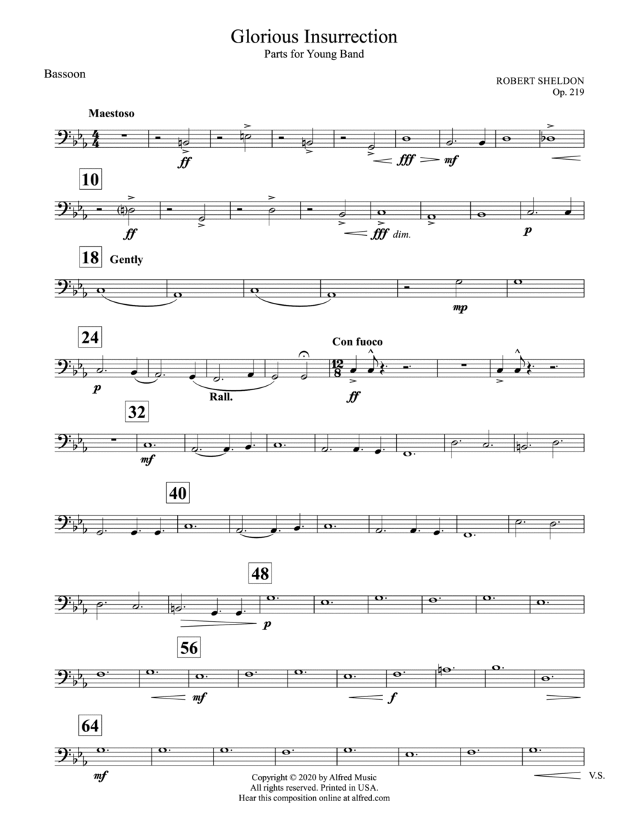 Glorious Revolution: Bassoon Concert Band scores gallery preview page 1