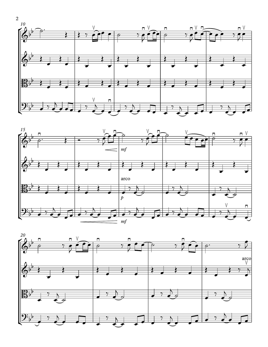 Stand By Me String Quartet scores gallery preview page 2