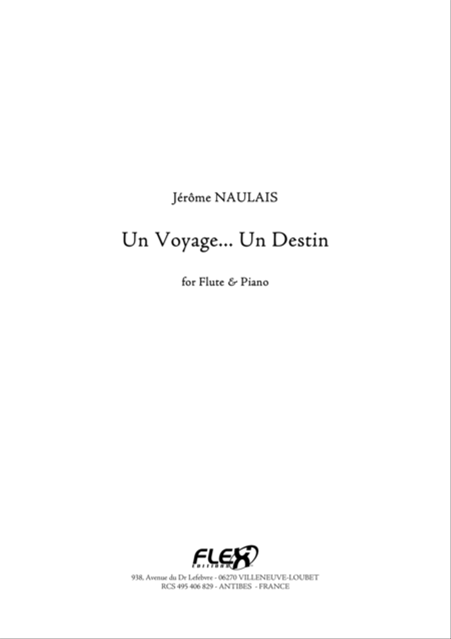 Un Voyage... Un Destin Flute Solo scores gallery preview page 1