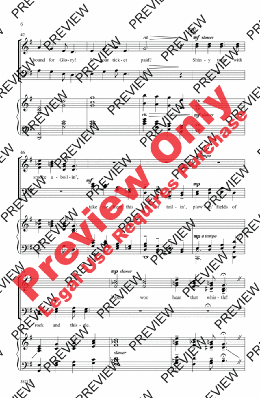 There's a Train 4-Part scores gallery preview page 6