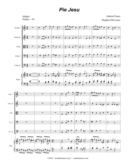 Pie Jesu (for String Orchestra and Piano) image number null