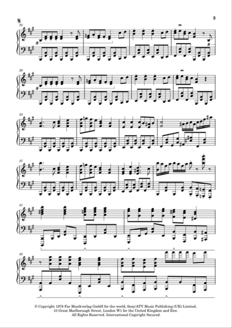 Rasputin Piano Solo scores gallery preview page 3