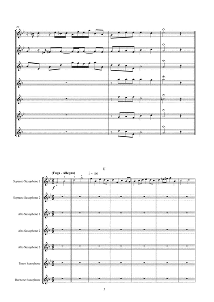 Boyce Concerto Grosso arr. saxophone ensemble image number null
